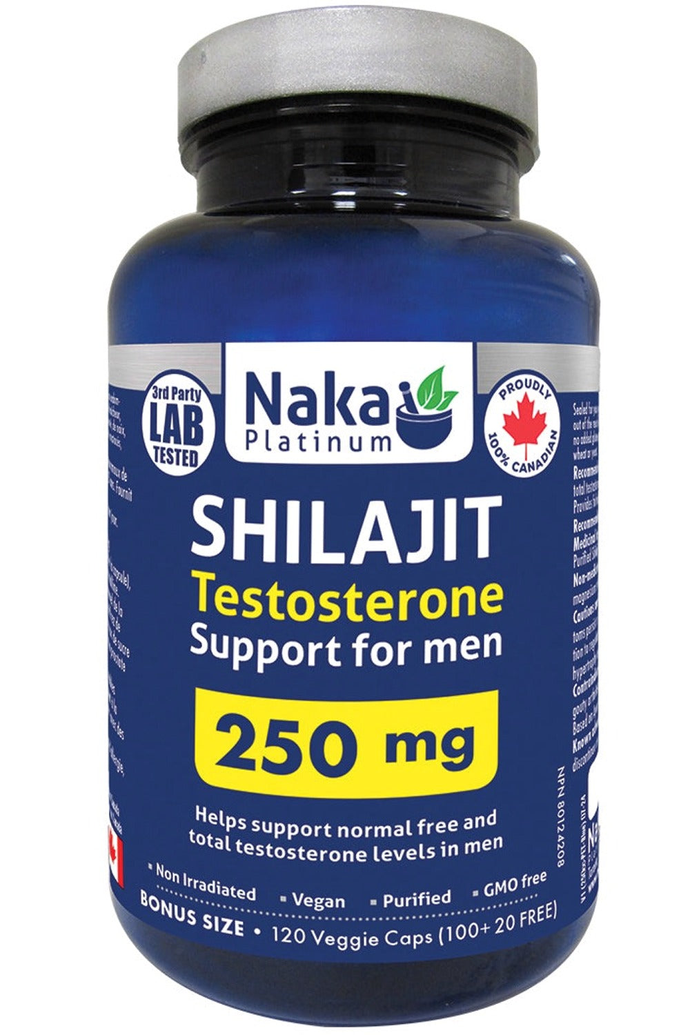 NAKA Platinum Shilajit (250 mg - 120 veg caps)
