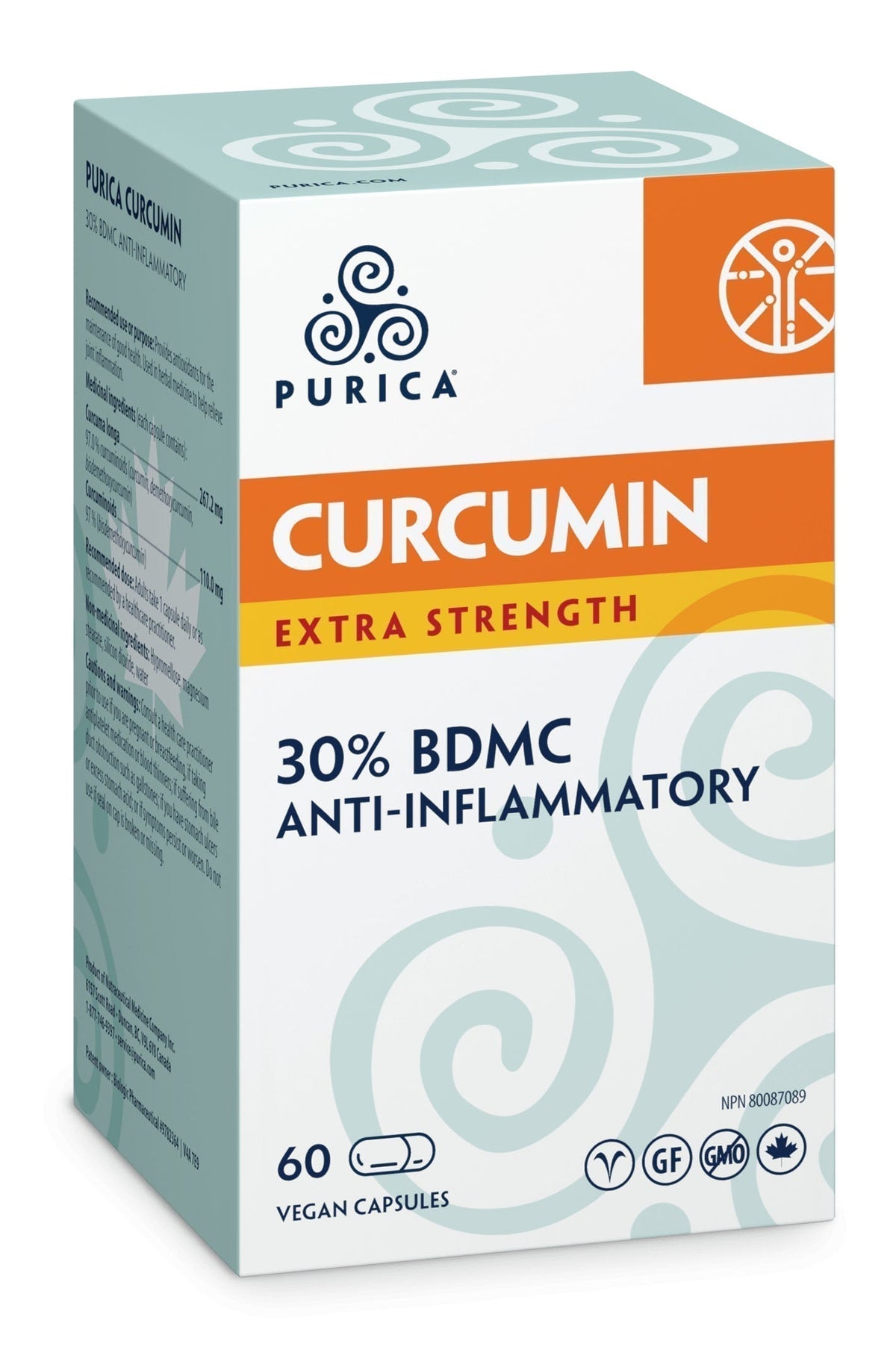 PURICA Curcumin Extra Strength 30% BDMC (60 veg caps) product image