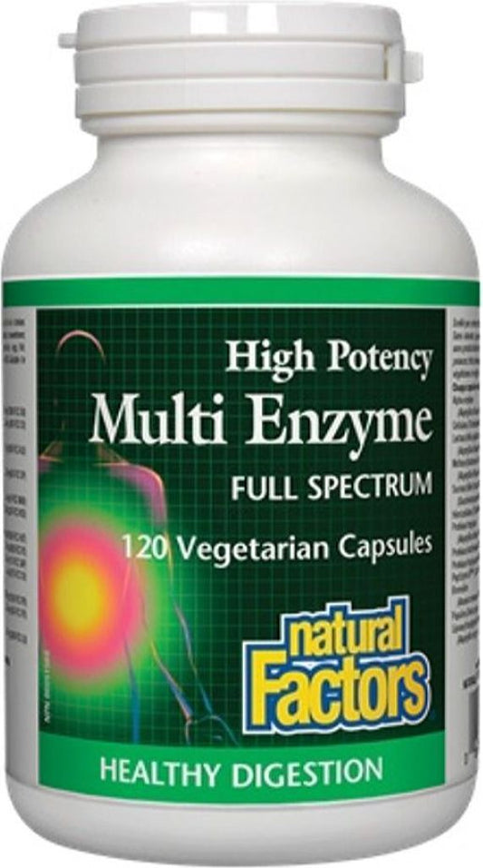 NATURAL FACTORS High Potency Multi Enzymes (120 caps)