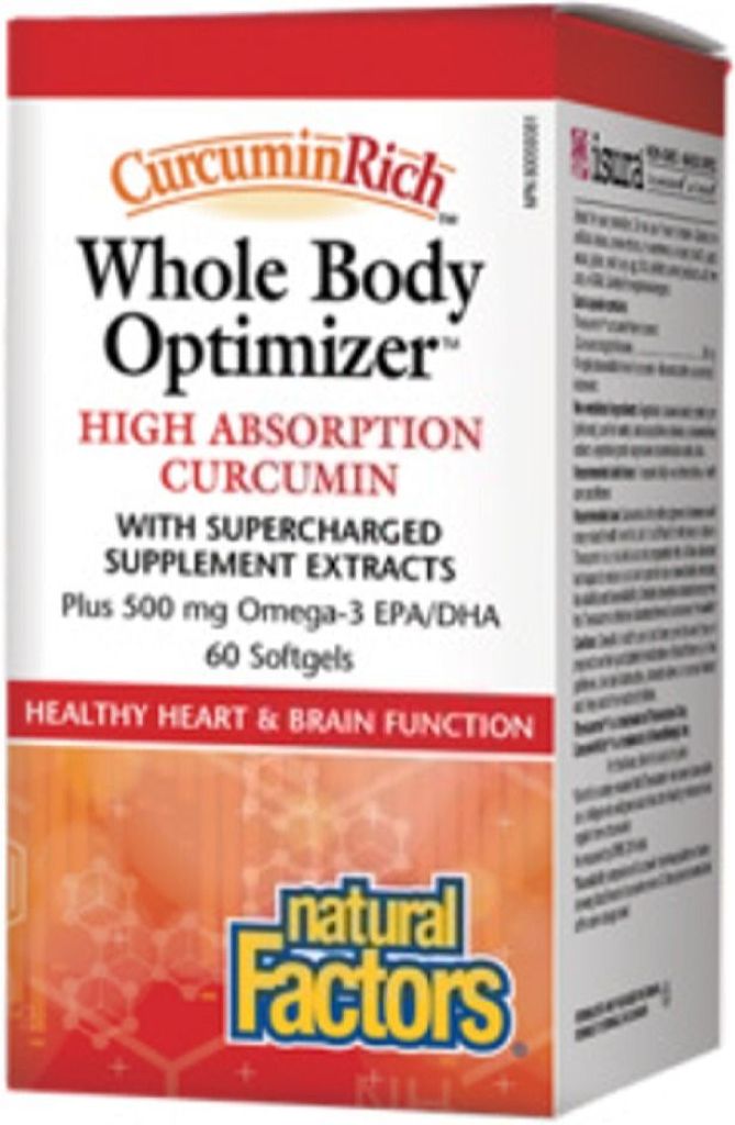 NATURAL FACTORS CurcuminRich Whole Body Optimizer (60 sgels) product image