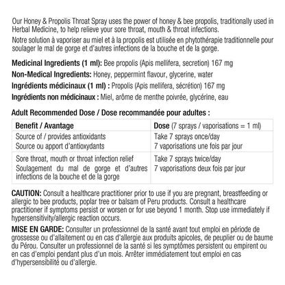 Honey and Propolis Throat Spray