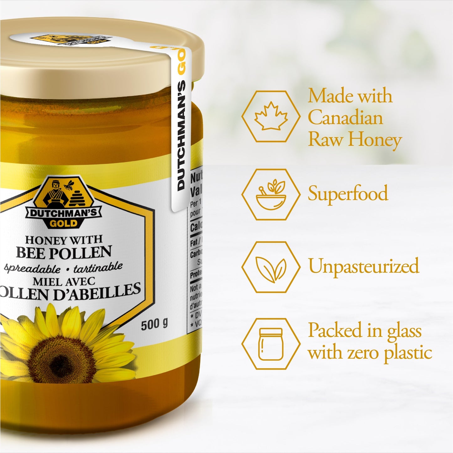 Honey with Bee Pollen (500 gr)