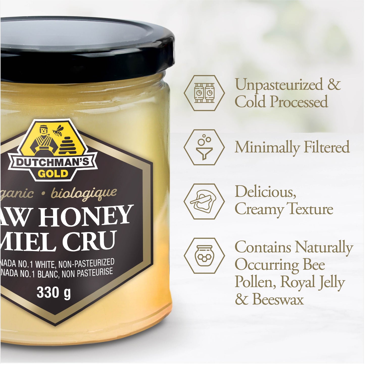 Organic Raw Honey 330 g