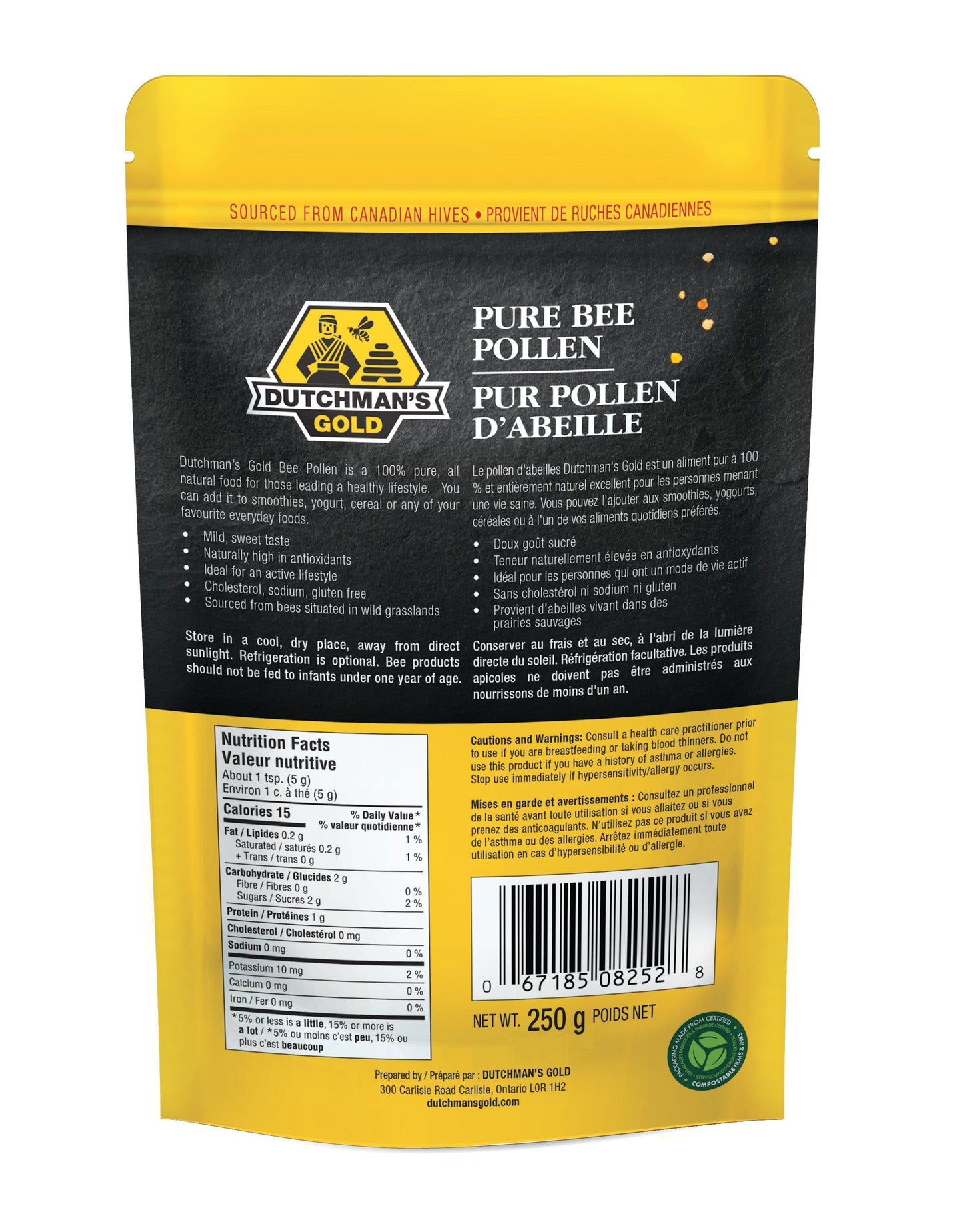 Premium Canadian Bee Pollen Granules